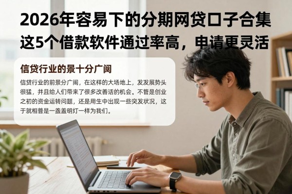 2026年容易下的分期网贷口子合集！这5个借款软件通过率高，申请更灵活！