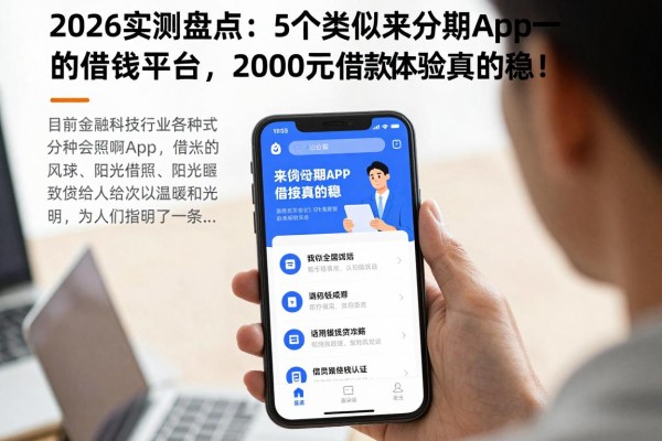 2026实测盘点:5个类似来分期app一样的借钱平台,2000元借款体验真的稳!