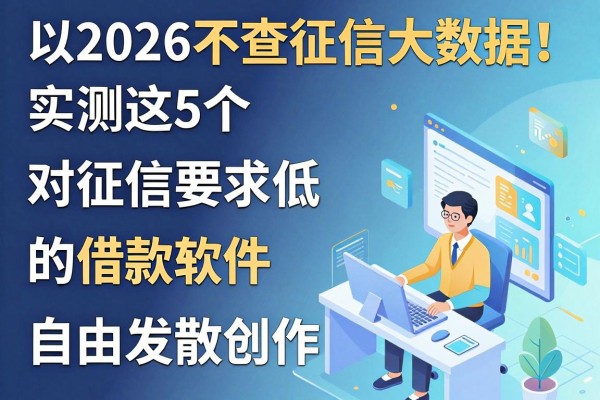 2026不查征信大数据!实测这5个对征信要求低的借款软件,意外发现秒下款