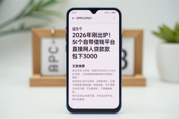 2026年刚出炉！这5个OPPO手机自带借钱平台，直接网上贷款包下3000