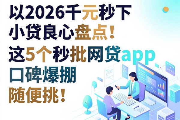 2026千元秒下小贷良心盘点!这5个秒批网贷App口碑爆棚,随便挑!