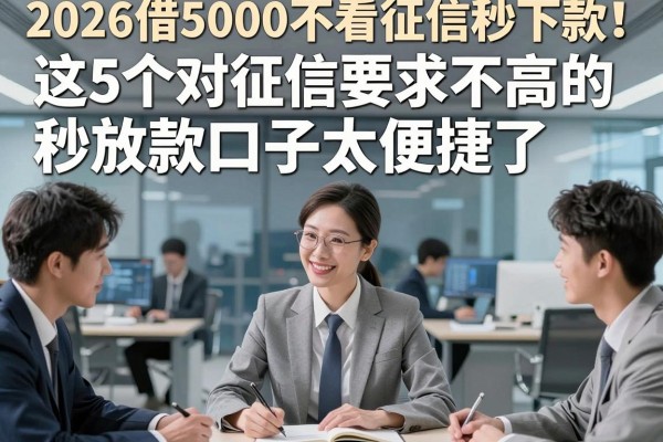 2026借5000不看征信秒下款!这5个对征信要求不高的秒放款口子太便捷了