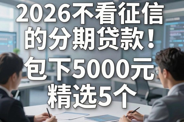 2026不看征信的分期贷款,包下5000元精选5个!