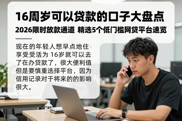 16周岁可以贷款的口子大盘点!2026限时放款通道,精选5个低门槛网贷平台速览