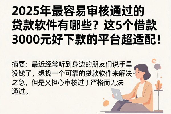 2025年最容易审核通过的贷款软件有哪些?这5个借款3000元好下款的平台超适配!