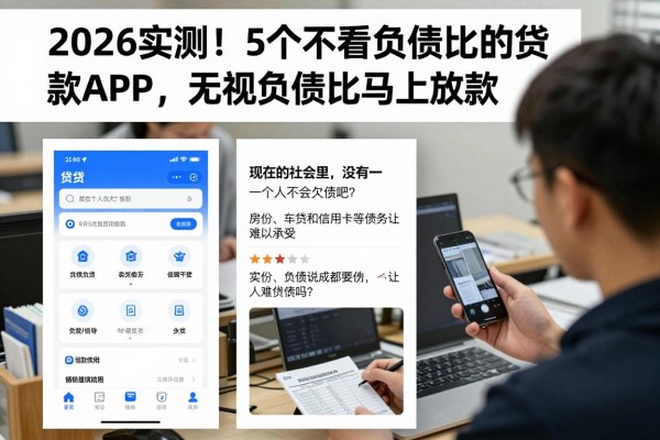 2026实测!5个不看负债比的贷款APP,无视负债比马上放款