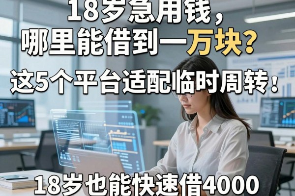 18岁急用钱哪里能借到一万块?这5个平台适配临时周转,18岁也能快速借4000