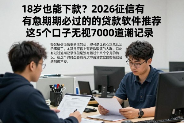 18岁也能下款？2026征信有逾期必过的贷款软件推荐，这5个口子无视7000逾期记录