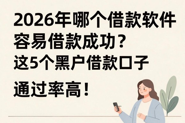 2026年哪个借款软件容易借款成功?这5个黑户借款口子通过率高,随便挑!