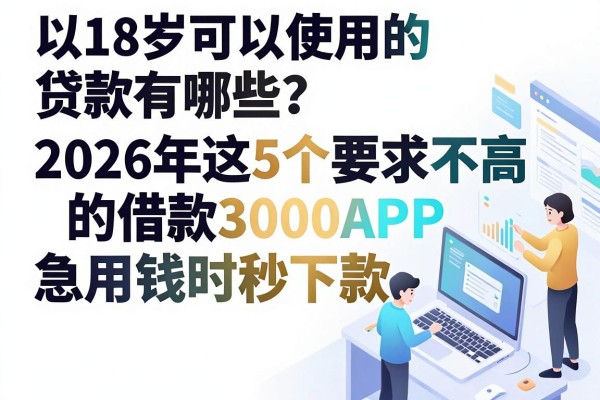 18岁可以使用的贷款有哪些？2026年这5个要求不高的借款3000APP，急用钱时秒下款