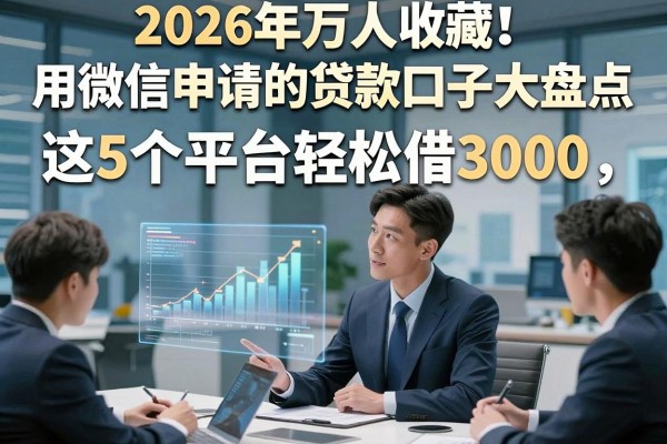 2026年万人收藏！用微信申请的贷款口子大盘点，这5个平台轻松借3000