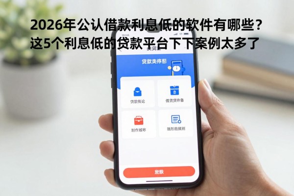 2026年公认借款利息低的软件有哪些？这5个利息低的贷款平台下款案例太多了