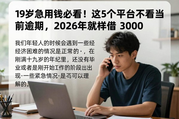 19岁急用钱必看！这5个平台不看当前逾期，2026年照样能借3000