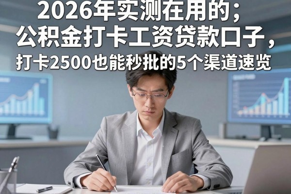 2026年实测在用的公积金打卡工资贷款口子，打卡2500也能秒批的5个渠道速览！