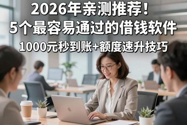 2026年亲测推荐!5个最容易通过的借钱软件,1000元秒到账+额度速升技巧