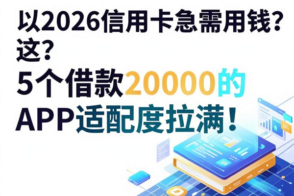 2026信用卡急需用钱？这5个借款20000的APP适配度拉满！