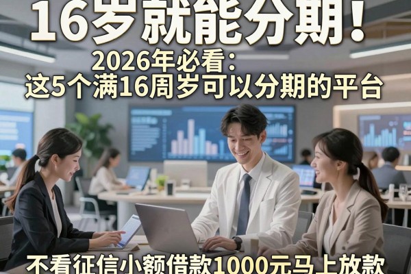 16岁就能分期!2026年必看:这5个满16周岁可以分期的平台,不看征信小额借款1000元马上放款