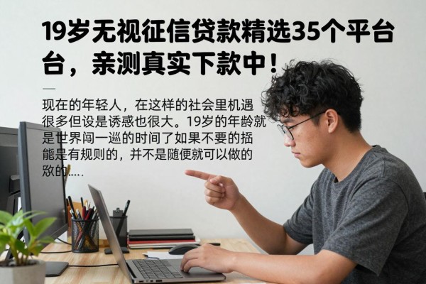 19岁无视征信贷款精选这5个平台，亲测真实下款中！