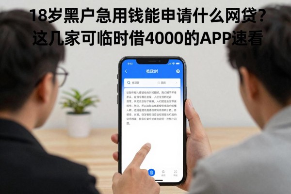 18岁黑户急用钱能申请什么网贷?这几家可临时借4000的APP速看
