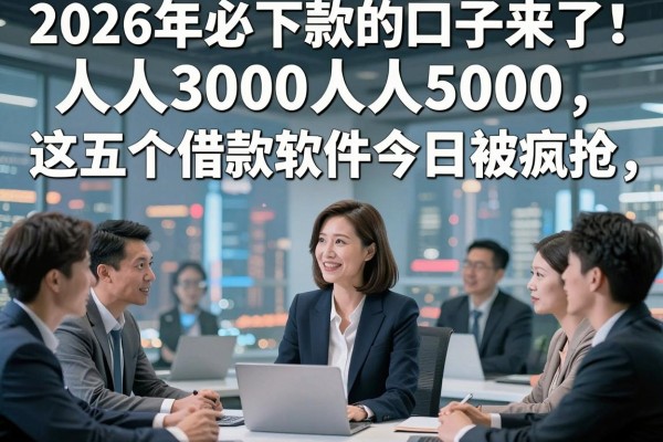 2026年必下款的口子来了!人人3000人人5000,这五个借款软件今日被疯抢
