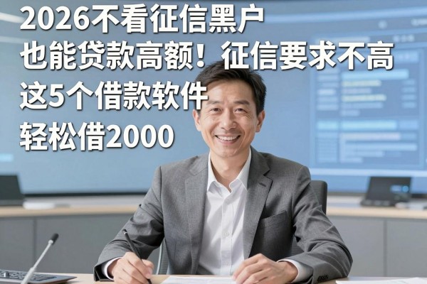 2026不看征信黑户也能贷款高额！这5个借款软件征信要求不高，轻松借2000