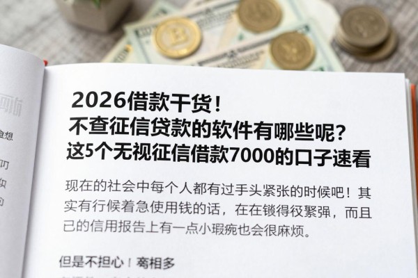 2026借款干货！不查征信贷款的软件有哪些呢？这5个无视征信借款7000的口子速看