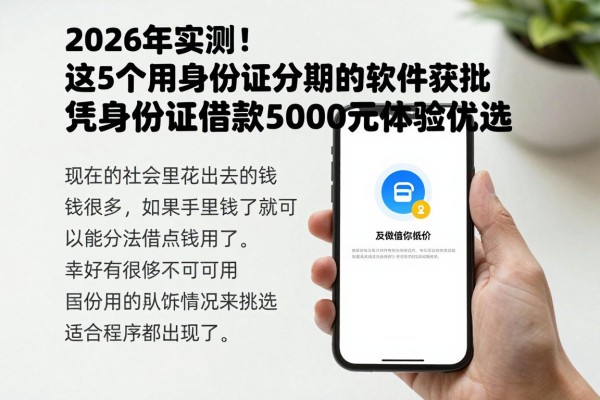 2026年实测！这5个用身份证分期的软件获批，凭身份证借款5000元体验优选