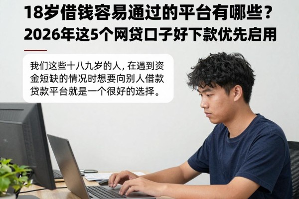 18岁借钱容易通过的平台有哪些?2026年这5个网贷口子好下款优先启用