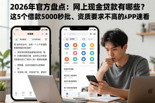 2026年官方盘点:网上现金贷款有哪些?这5个借款5000秒批、资质要求不高的APP速看