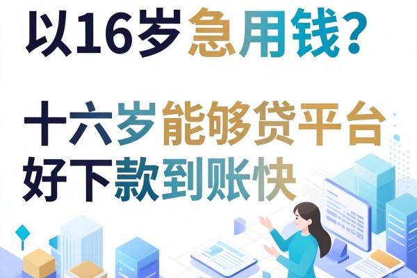 16岁急用钱?这5个十六岁能够贷款的平台好下款到账快