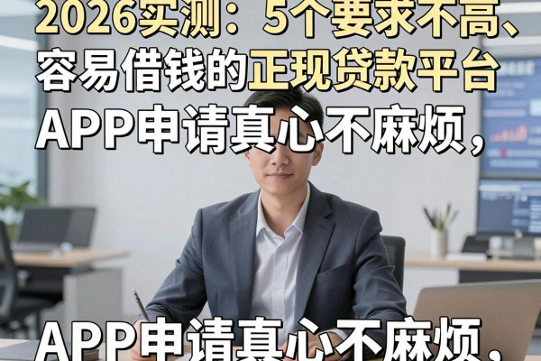 2026实测:5个要求不高、容易借钱的正规贷款平台,APP申请真心不麻烦