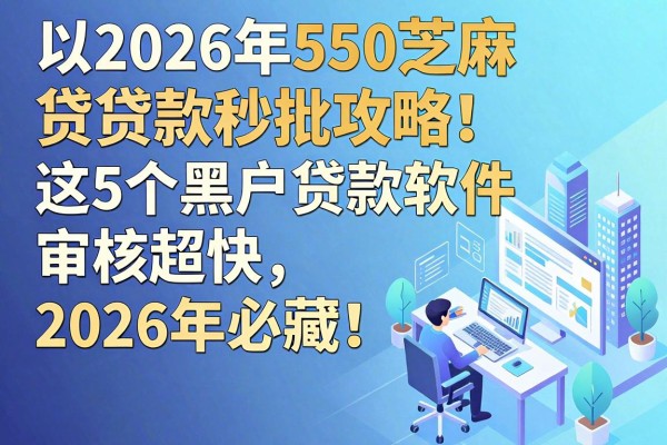 2026年550芝麻贷款秒批攻略!这5个黑户贷款软件审核超快,2026年必藏!