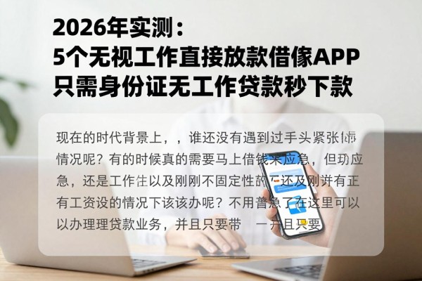 2026年实测:5个无视工作直接放款的借款APP,只需身份证无工作贷款秒下款