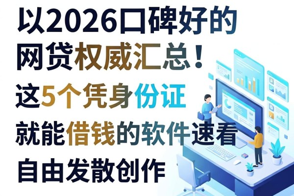 2026口碑好的网贷权威汇总!这5个凭身份证就能借钱的软件速看