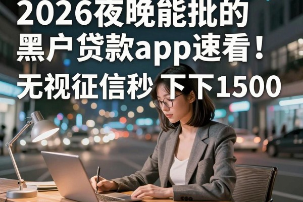2026夜晚能批的黑户贷款app速看!无视征信秒下1500,这5个借钱平台利率技巧曝光