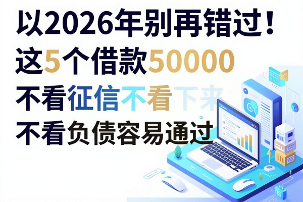 2026年别再错过!这5个借款50000不看征信不看负债容易通过的口子,实操下来太顺心