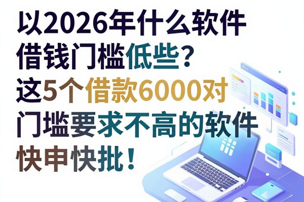 2026年什么软件借钱门槛低些？这5个借款6000对门槛要求不高的软件快申快批！
