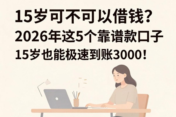 15岁可不可以借钱?2026年这5个靠谱借款口子,15岁也能极速到账3000!