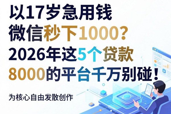 17岁急用钱微信秒下1000？2026年这5个贷款8000的平台千万别碰！