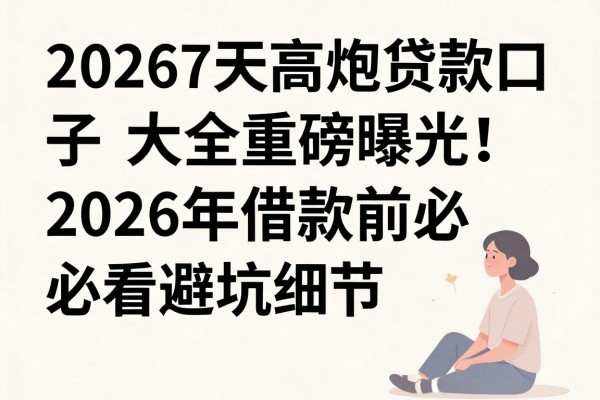 20267天高炮贷款口子大全重磅曝光!2026年借款前必看避坑细节
