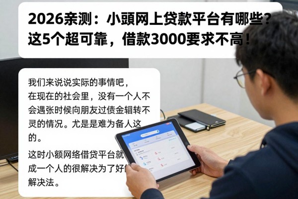 2026亲测:小额网上贷款平台有哪些?这5个超可靠,借款3000要求不高!