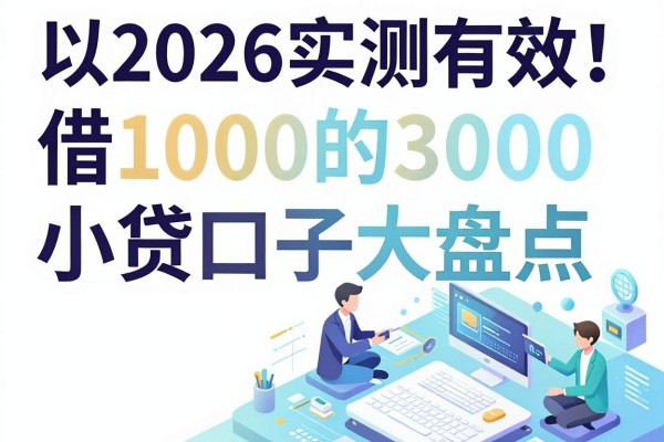 2026实测有效!借1000的小贷口子大盘点,顺便分享5个对额度要求不高的借3000网贷口子