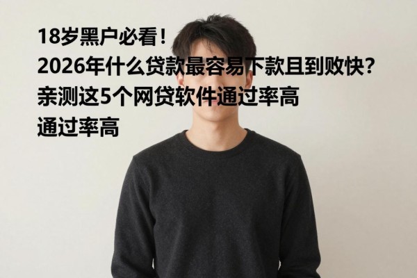 18岁黑户必看!2026年什么贷款最容易下款且到账快?亲测这5个网贷软件通过率高