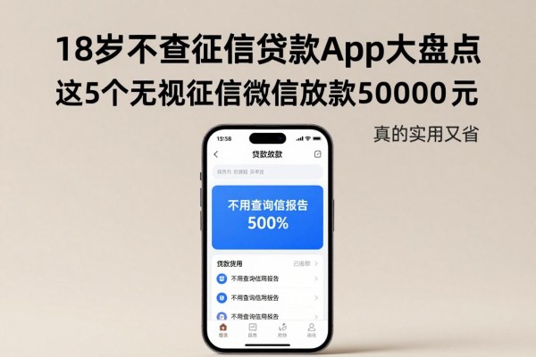 18岁不查征信贷款app大盘点，这5个无视征信微信放款50000元，真的实用又省