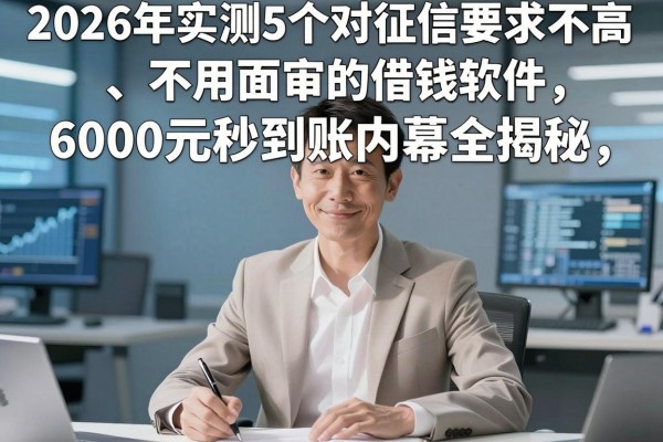 2026年实测5个对征信要求不高、不用面审的借钱软件，6000元秒到账内幕全揭秘！