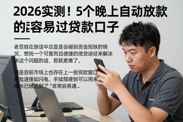 2026实测！5个晚上自动放款的超容易过的贷款口子