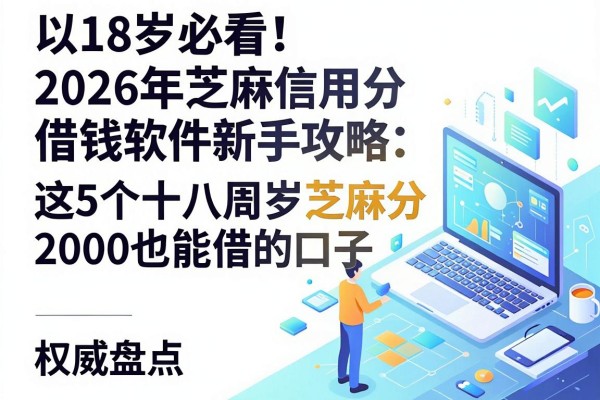 18岁必看！2026年芝麻信用分借钱软件新手攻略：这5个十八周岁芝麻分2000也能借的口子权威盘点