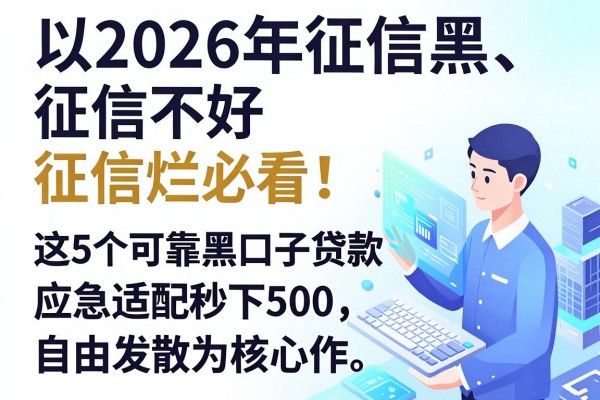 2026年征信黑、征信不好、征信烂必看!这5个可靠黑口子贷款秒下500,应急适配