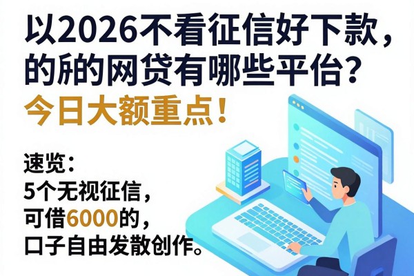 2026不看征信好下款的网贷有哪些平台?今日大额重点!速览5个无视征信可借6000的口子