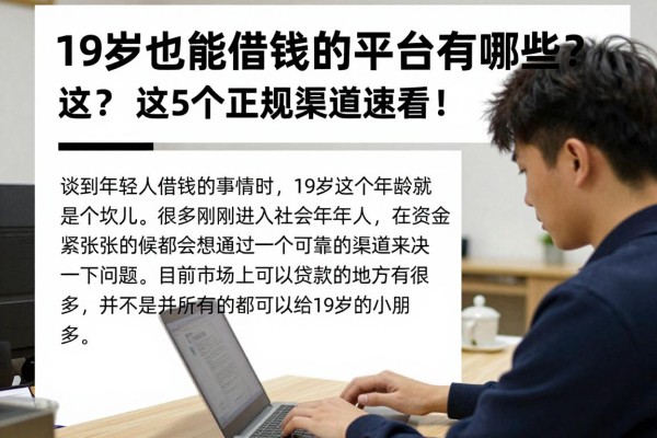 19岁也能借钱的平台有哪些?这5个正规渠道速看,黑户、学信网贷款全解析!
